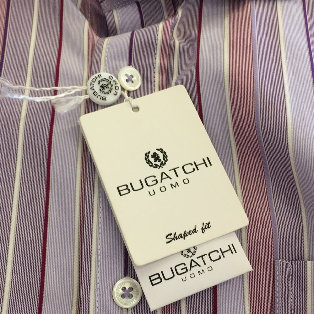 Men’s Dress Shirt NWT Bugatchi Size Large - Picture 4 of 6